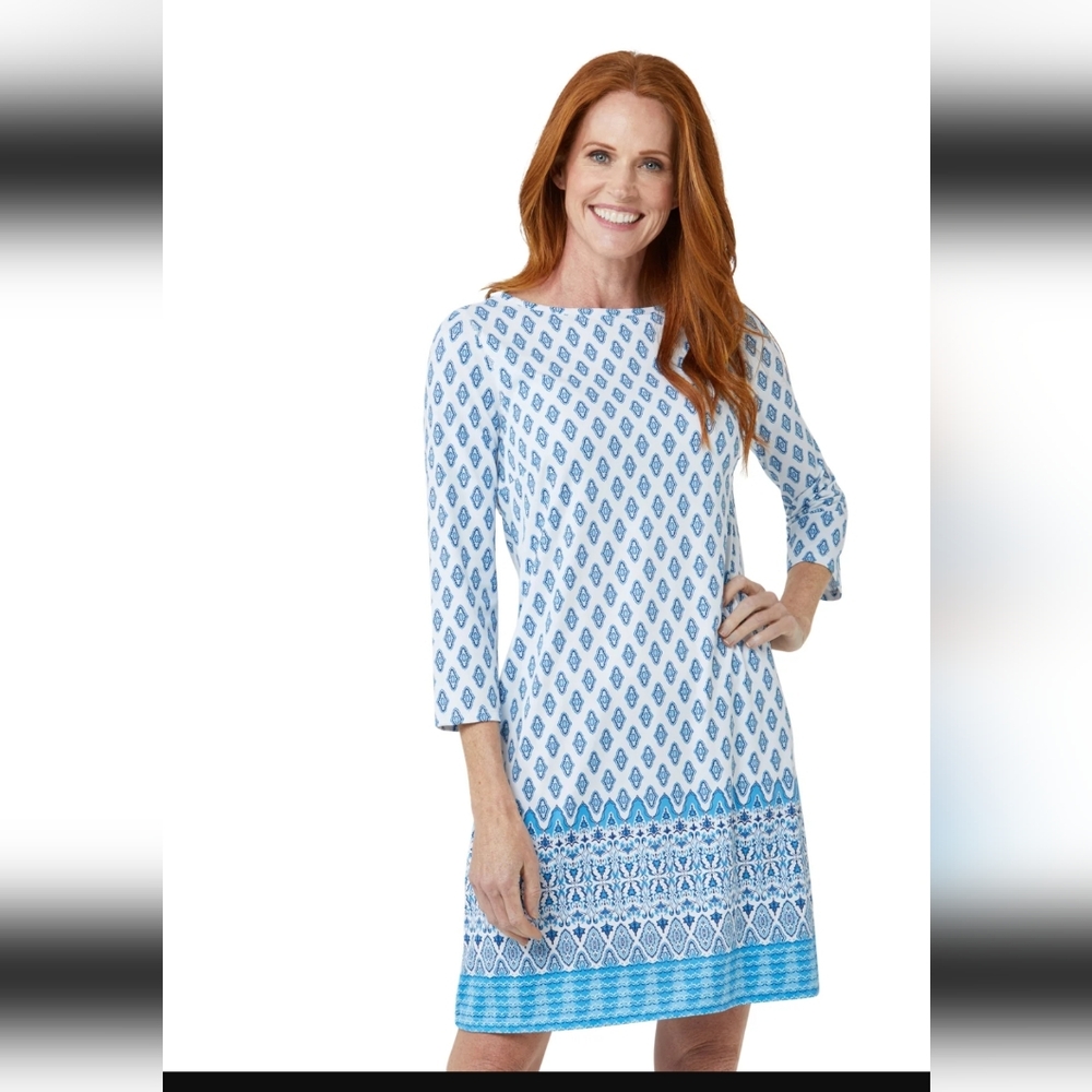 Cabana Life Seascape Shift Dress/M. NWT